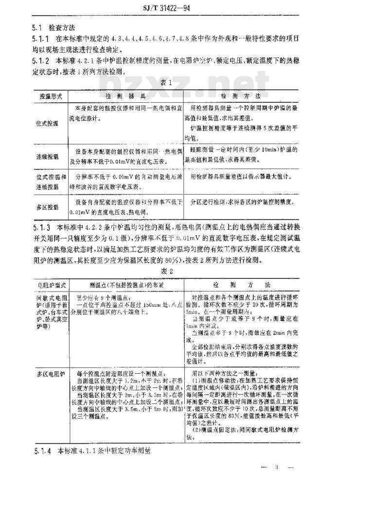 SJ/T 31422-1994 可控气氛炉完好要求和检查评定方法