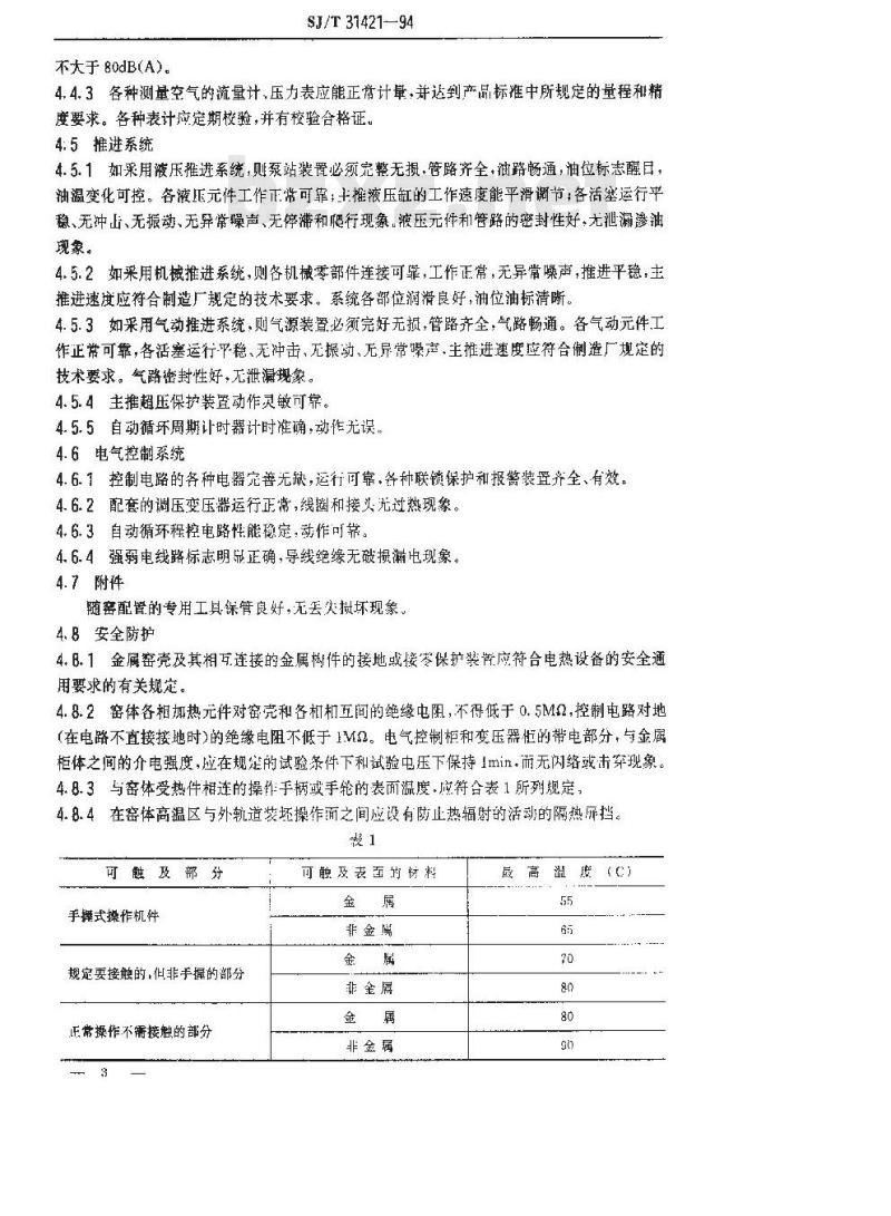 SJ/T 31421-1994 双推板式电热隧道窑完好要求和检查评定方法