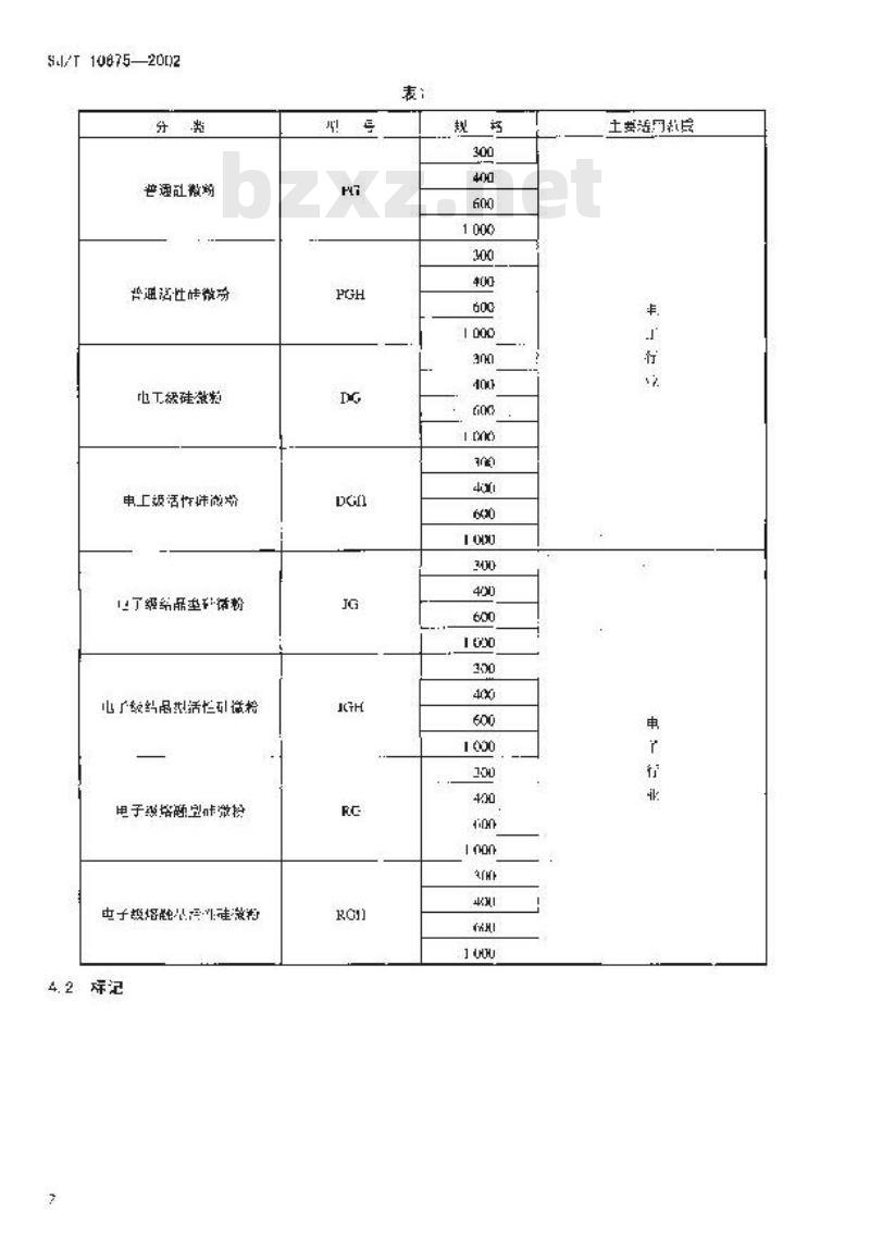 SJ/T 10675-2002 电子及电器工业用二氧化硅微粉