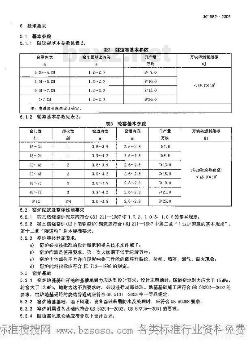 JC 982-2005 砖瓦焙烧窑炉