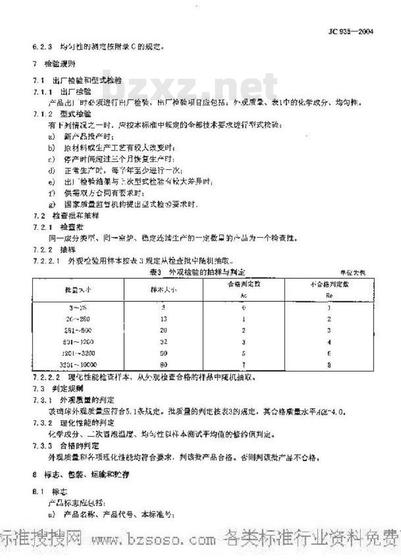 JC 935-2004 玻璃纤维工业用玻璃球
