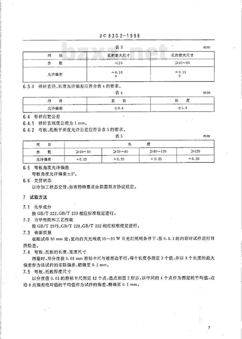 JC 830.2-1998 干挂天然花岗石饰面建筑板材及其不锈钢配件 第二部分:干挂不锈钢配件