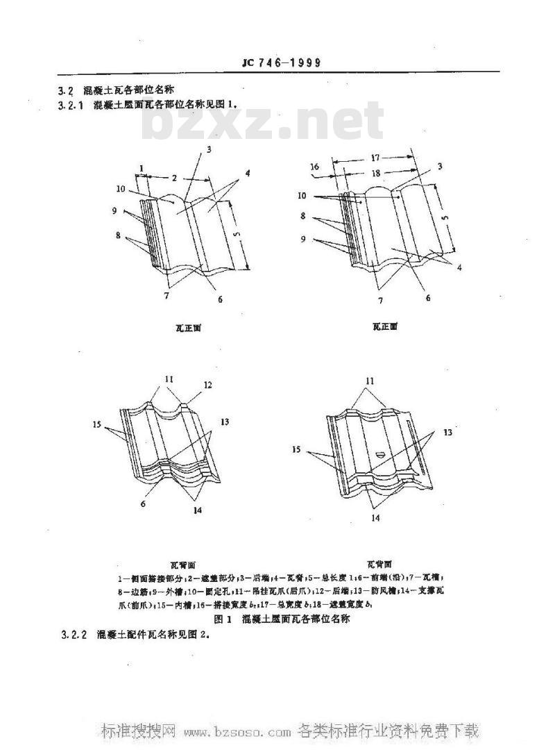 JC 746-1999 混凝土瓦
