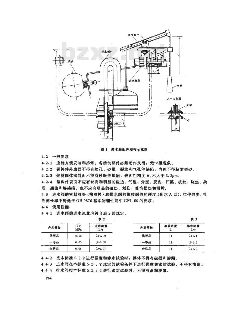 JC 706-1997 蹲便器高水箱配件