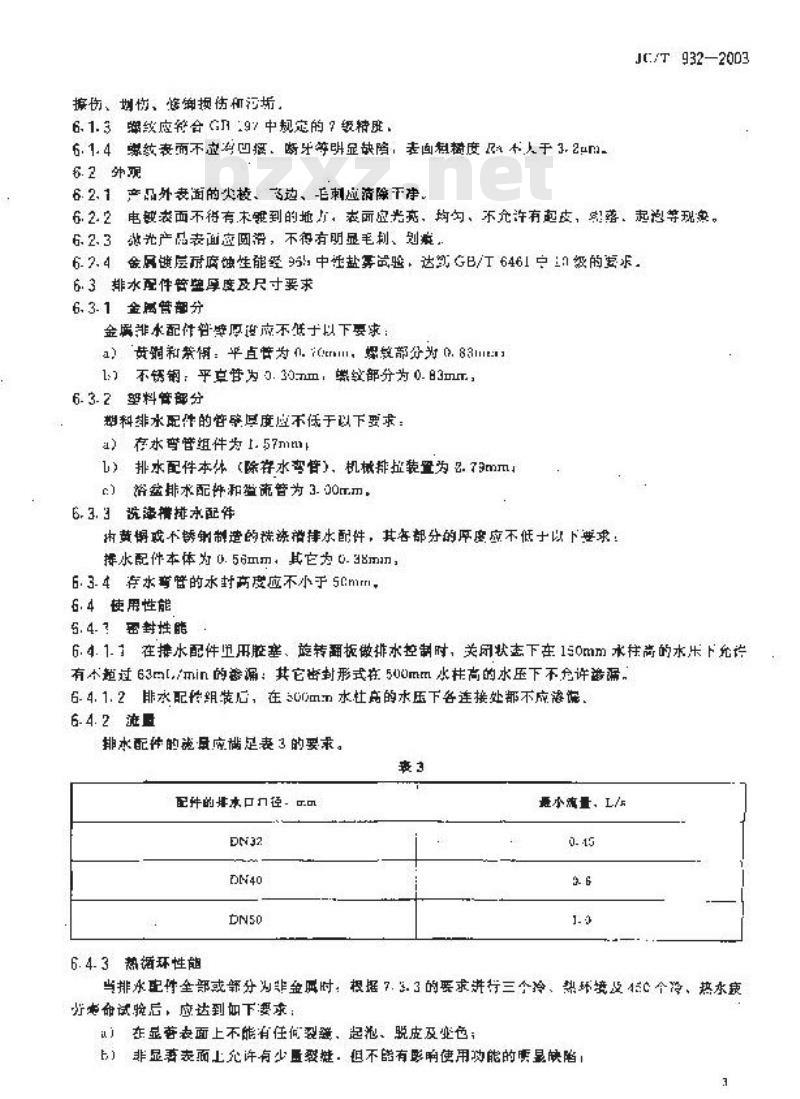JC/T 932-2003 卫生洁具排水配件