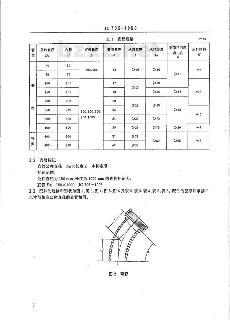 JC 705-1998 化工陶管及配件