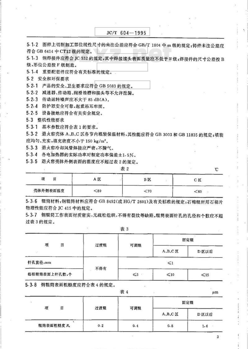 JC/T 604-1995 浮法玻璃退火窑