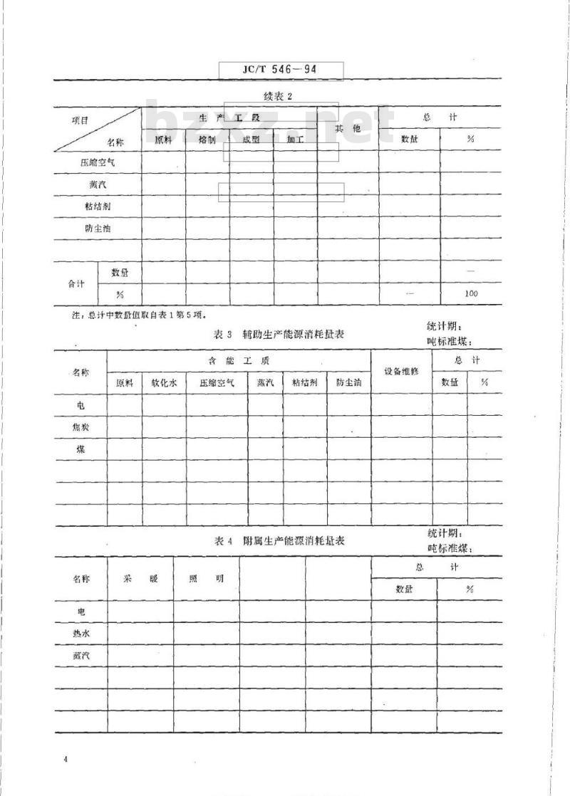 JC/T 546-1994 矿物棉厂能量平衡通则
