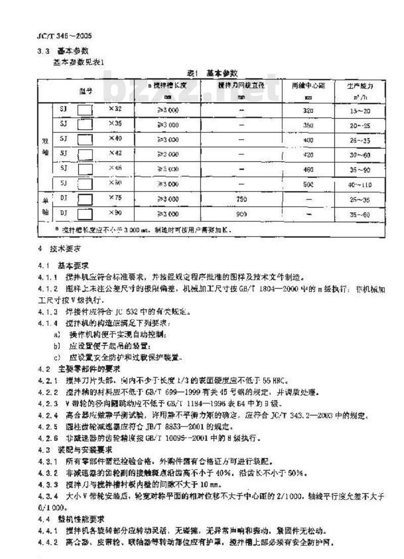 JC/T 346-2005 墙材工业用搅拌机