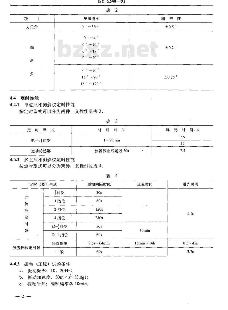 SY 5240-1991 照相测斜仪