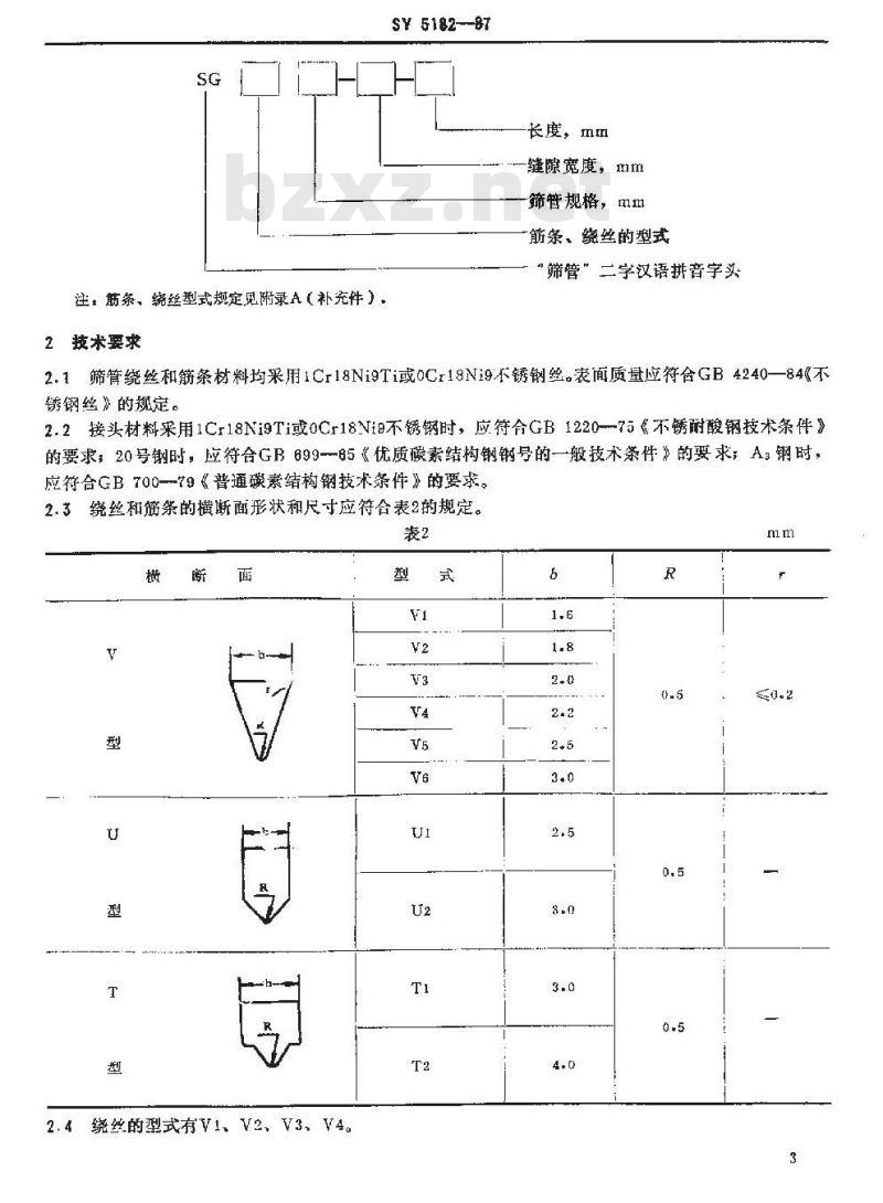 SY 5182-1987 绕焊不锈钢筛管