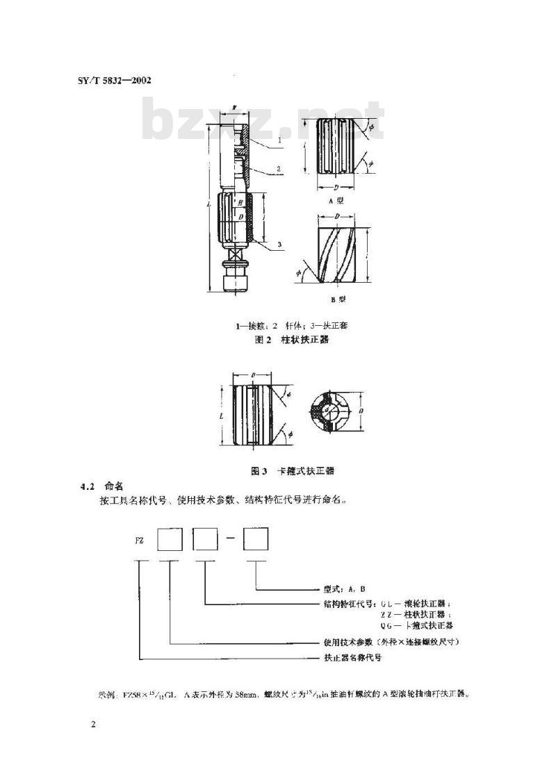 SY/T 5832-2002 抽油杆扶正器