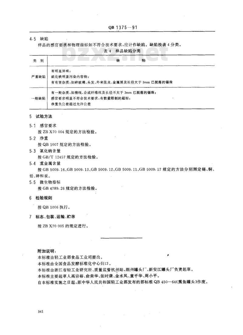 QB 1375-1991 熏鱼罐头