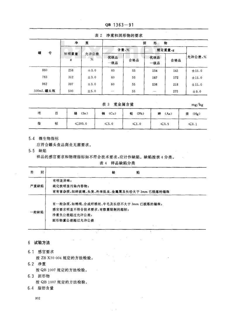 QB 1363-1991 红烧牛肉罐头