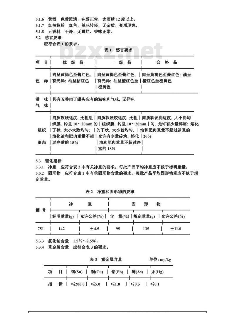 QB 1359-1991 五香肉丁罐头