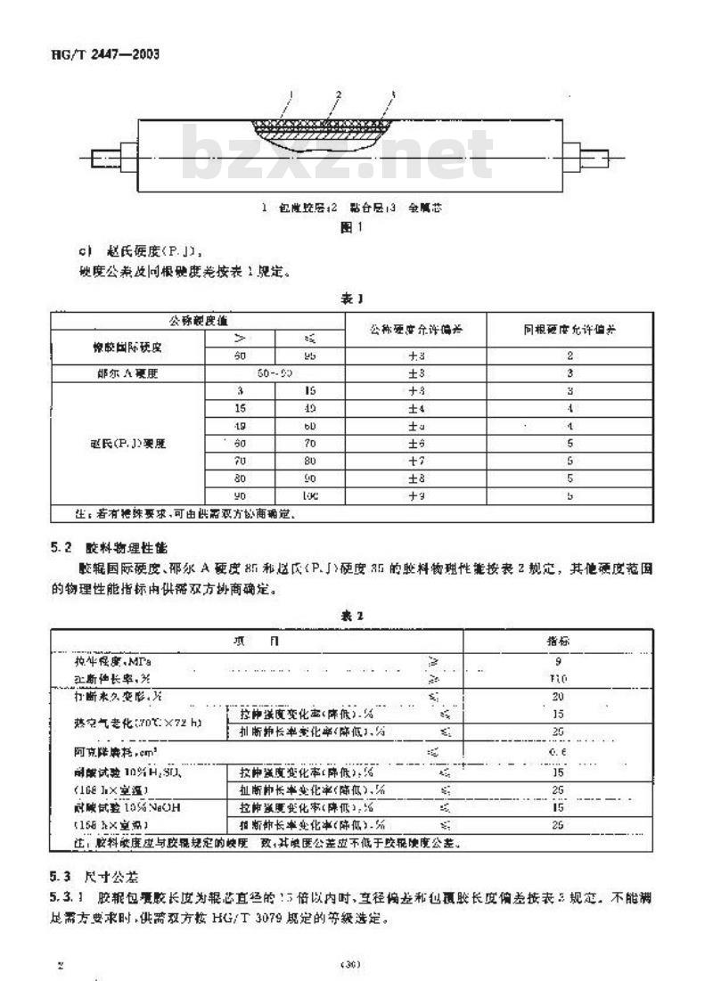 HG/T 2447-2003 胶辊 第4部分 印染胶辊