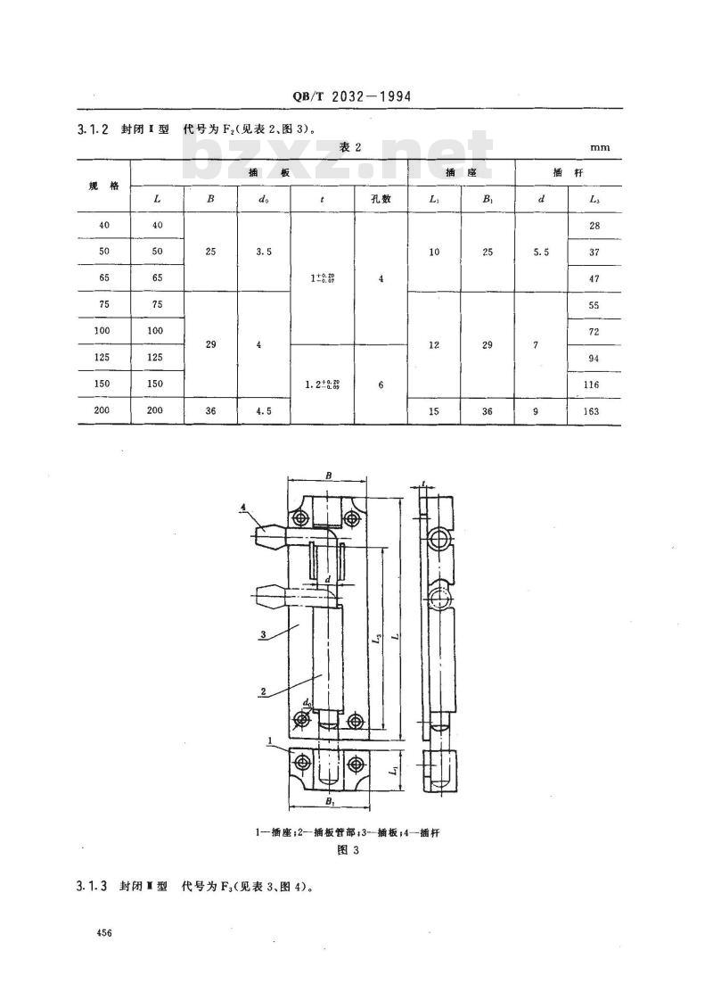 QB/T 2032-1994 钢插销