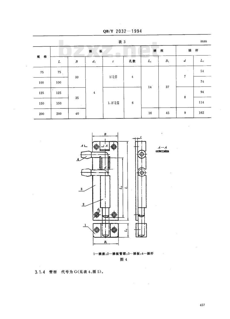 QB/T 2032-1994 钢插销