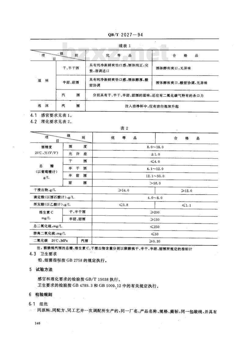 QB/T 2027-1994 猕猴桃酒