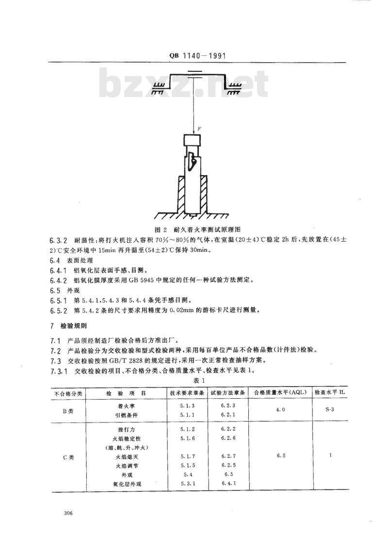 QB 1140-1991 电子(压电)打火机
