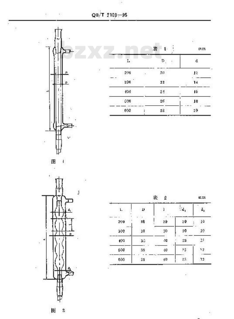 QB/T 2109-1995 实验室玻璃仪器 冷凝管