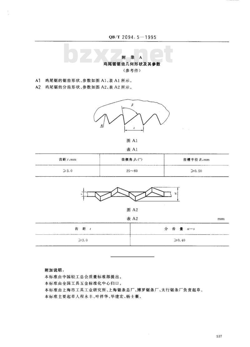 QB/T 2094.5-1995 鸡尾锯