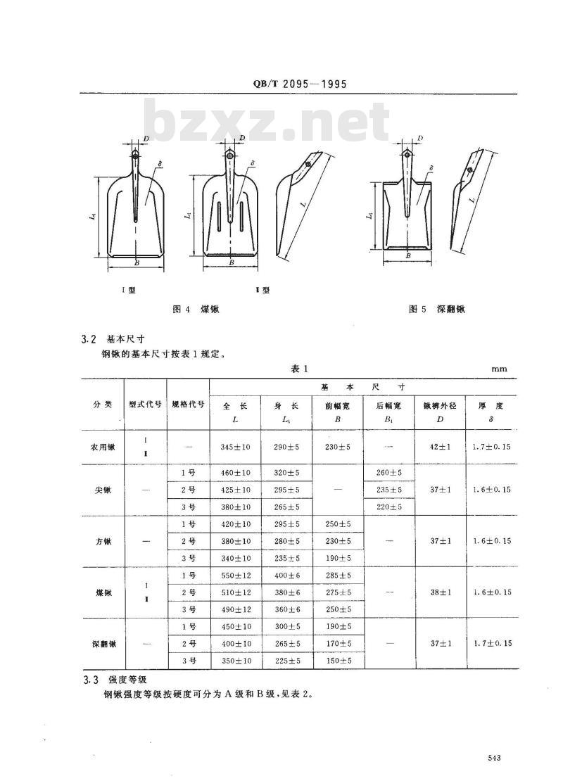 QB/T 2095-1995 钢锹