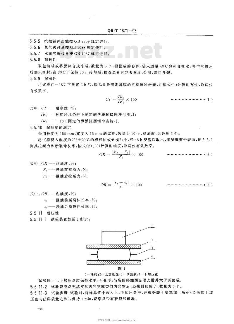 QB/T 1871-1993 双向拉伸尼龙(BONY)/低密度聚乙烯(LDPE)复合膜、袋