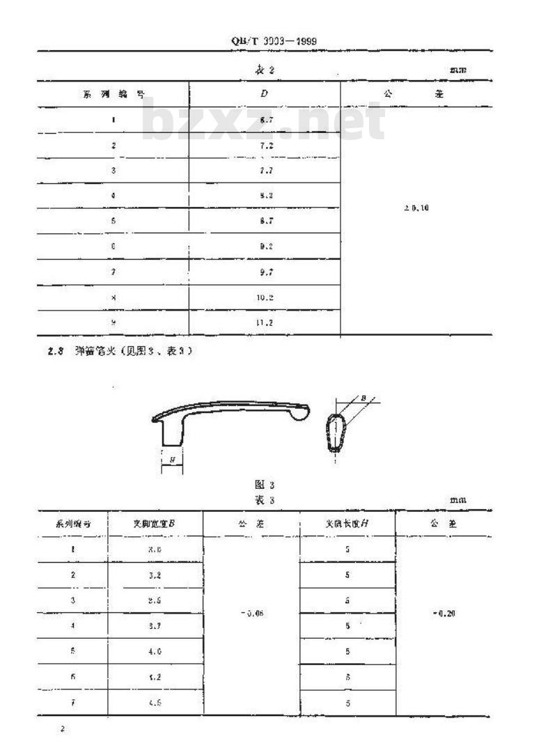 QB/T 3903-1999 自来水笔零部件系列