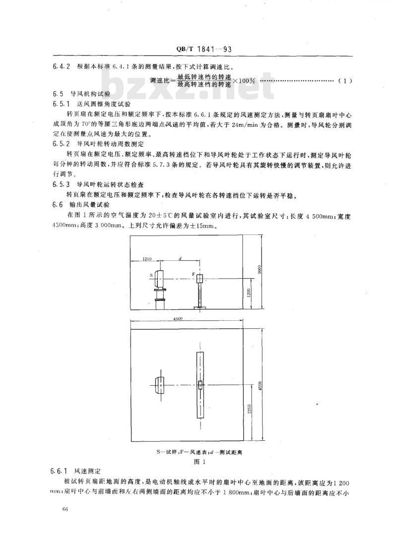 QB/T 1841-1993 交流转页扇和调速器