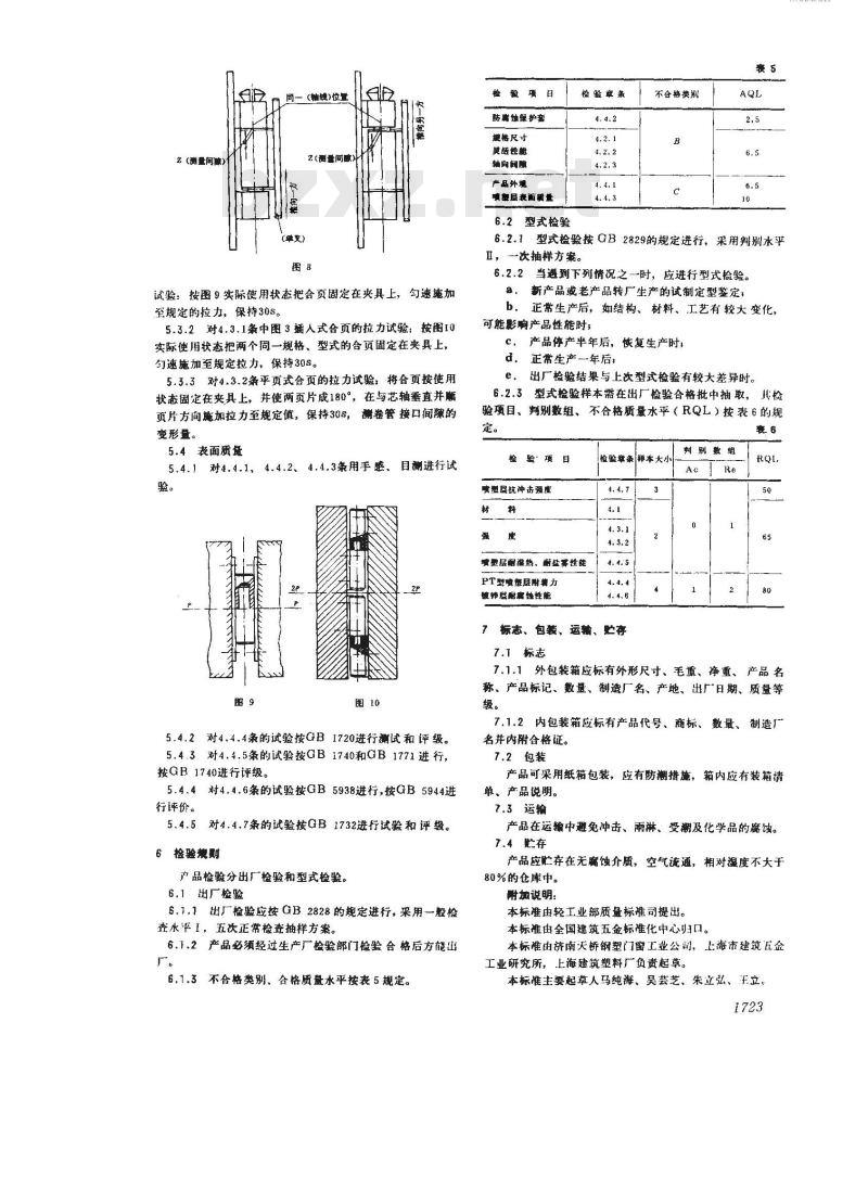 QB/T 1235-1991 塑料门窗合叶(铰链)