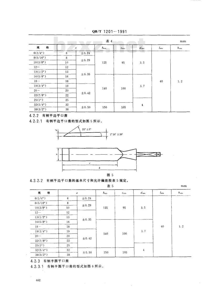 QB/T 1201-1991 手工木工凿