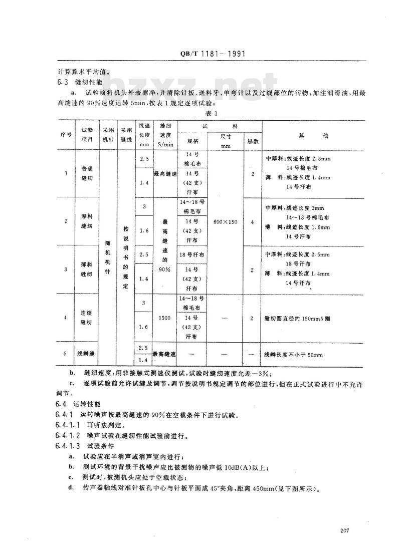 QB/T 1181-1991 工业缝纫机GK型手套缝纫机机头通用技术条件