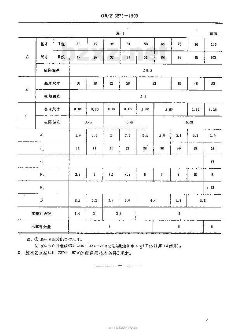 QB/T 3875-1999 轻型合页