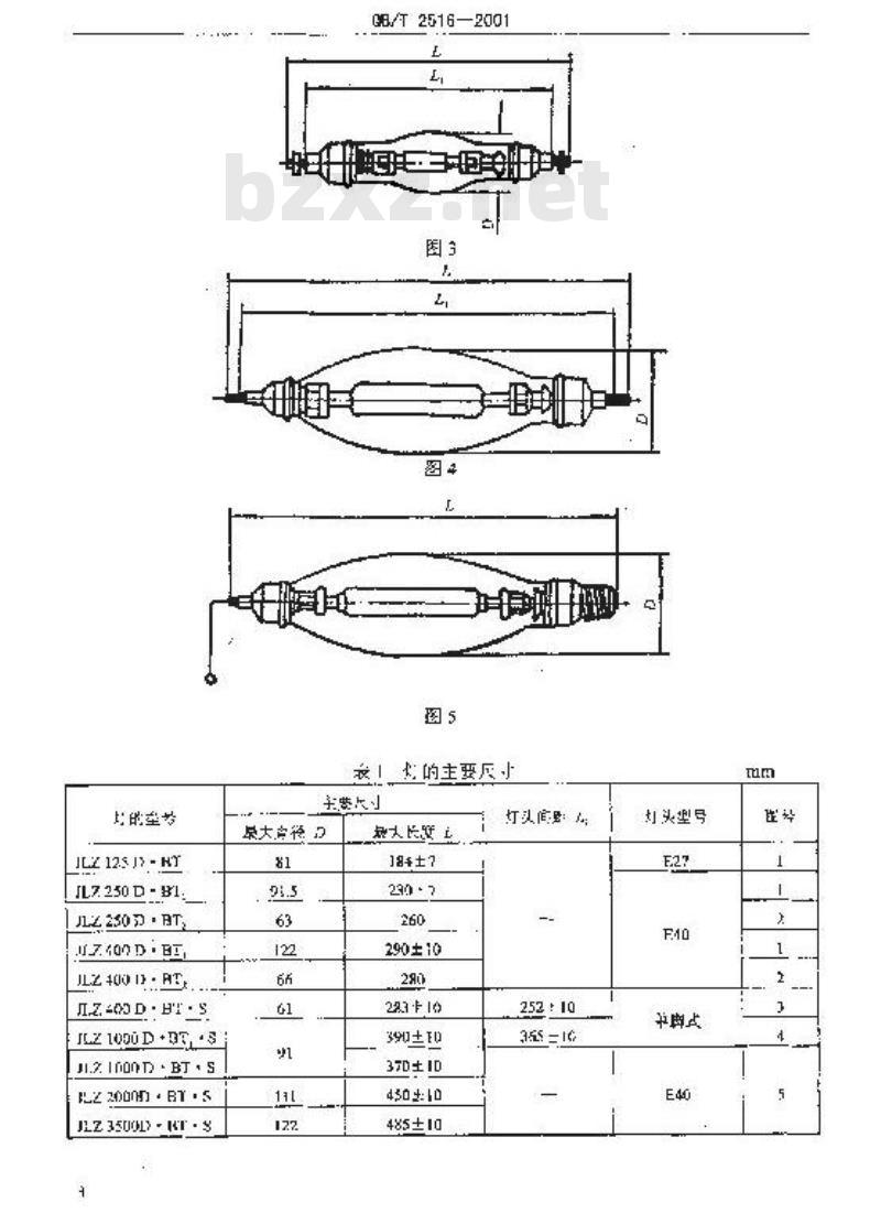 QB/T 2516-2001 镝灯