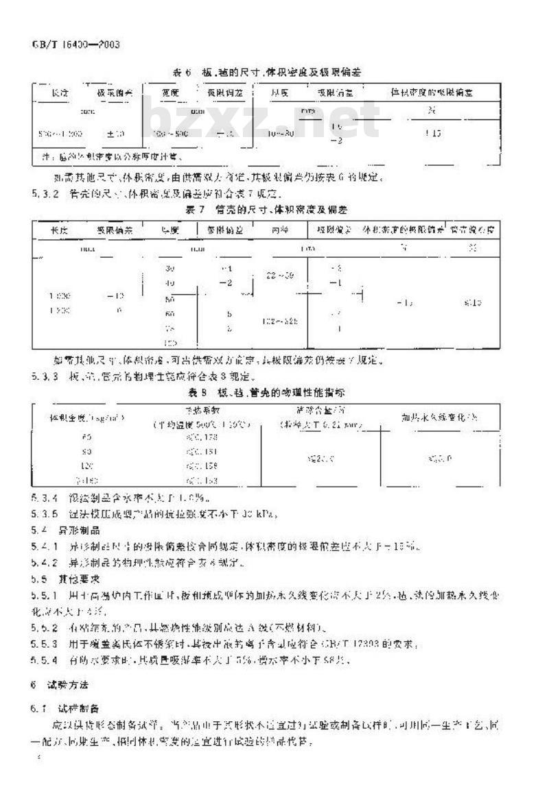 GB/T 16400-2003 绝热用硅酸铝棉及其制品