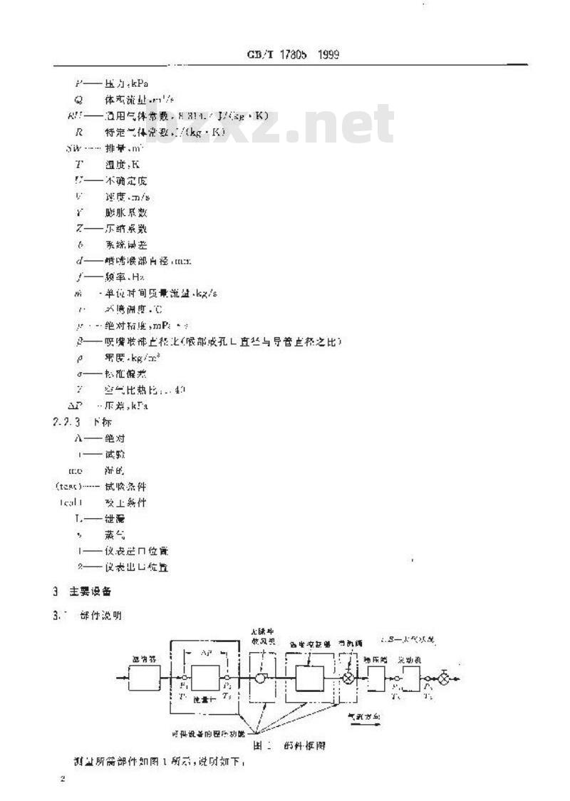 GB/T 17805-1999 柴油机进、排气流量的测量