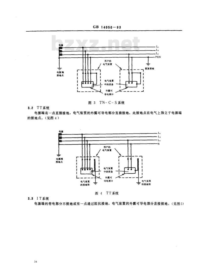 GB 14050-1993 系统接地的型式及安全技术要求