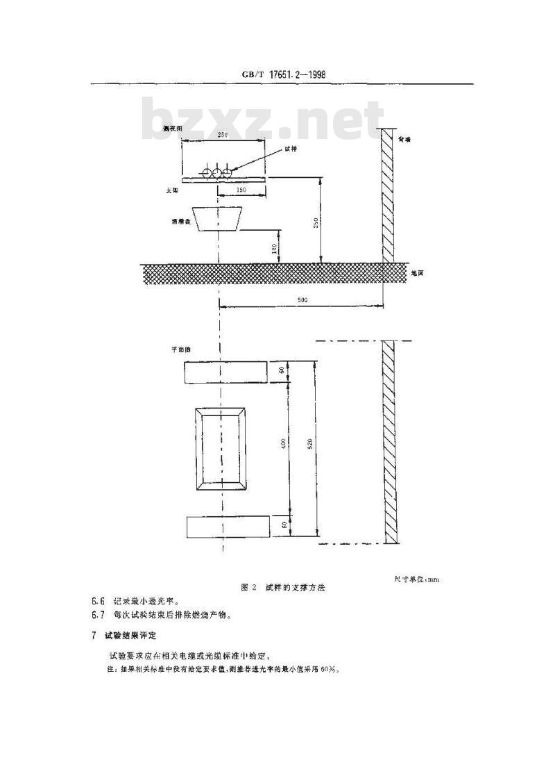 GB/T 17651.2-1998 电缆或光缆在特定条件下燃烧的烟密度测定 第2部分:试验步骤和要求