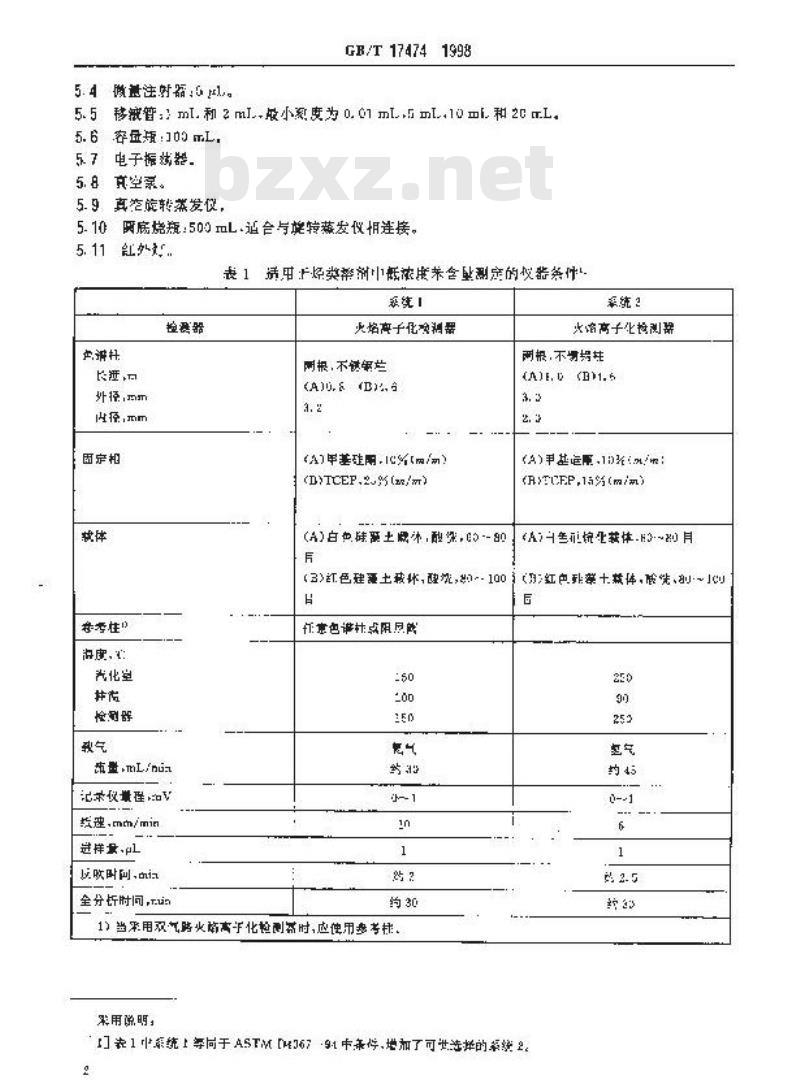 GB/T 17474-1998 烃类溶剂中苯含量测定法(气相色谱法)