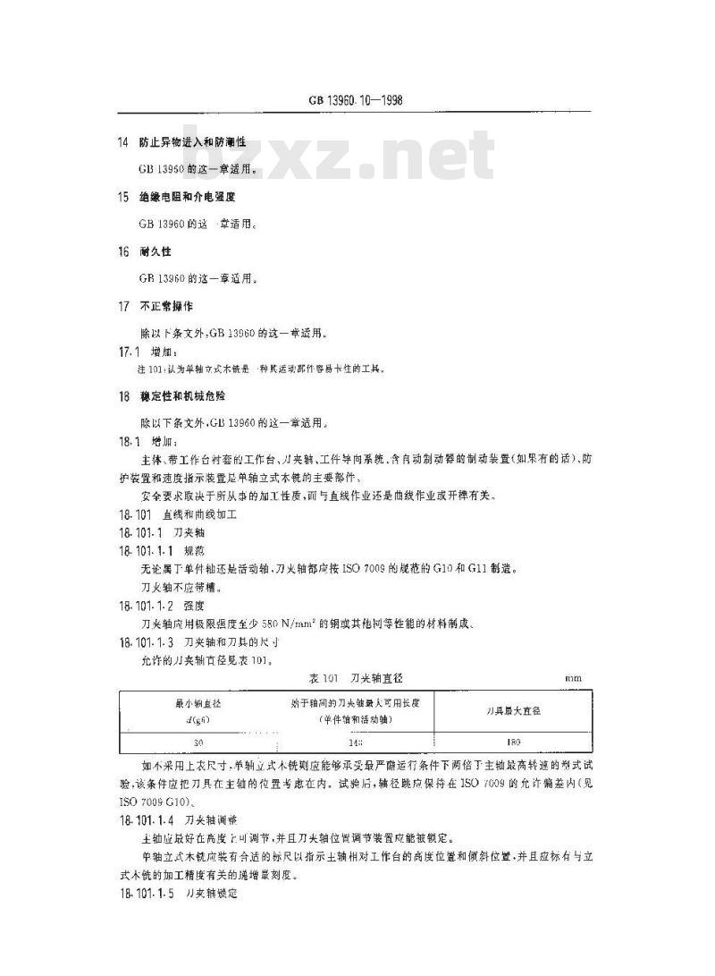 GB 13960.10-1998 可移式电动工具的安全 第二部分:单轴立式木铣的专用要求