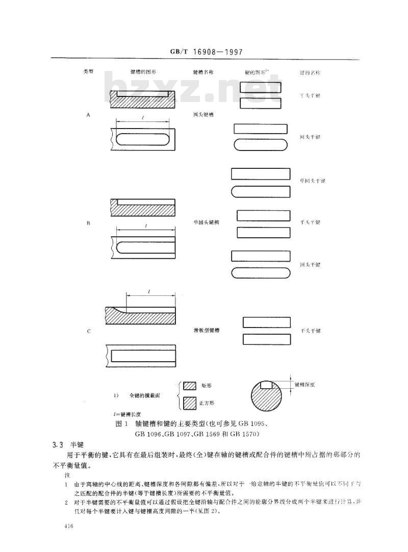 GB/T 16908-1997 机械振动轴与配合件平衡的键准则
