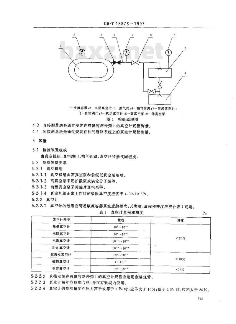 GB/T 16876-1997 液氮容器夹层真空度检验方法