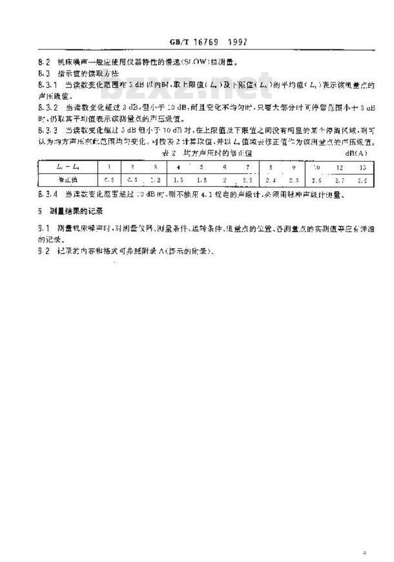 GB/T 16769-1997 金属切削机床 噪声声压级测量方法