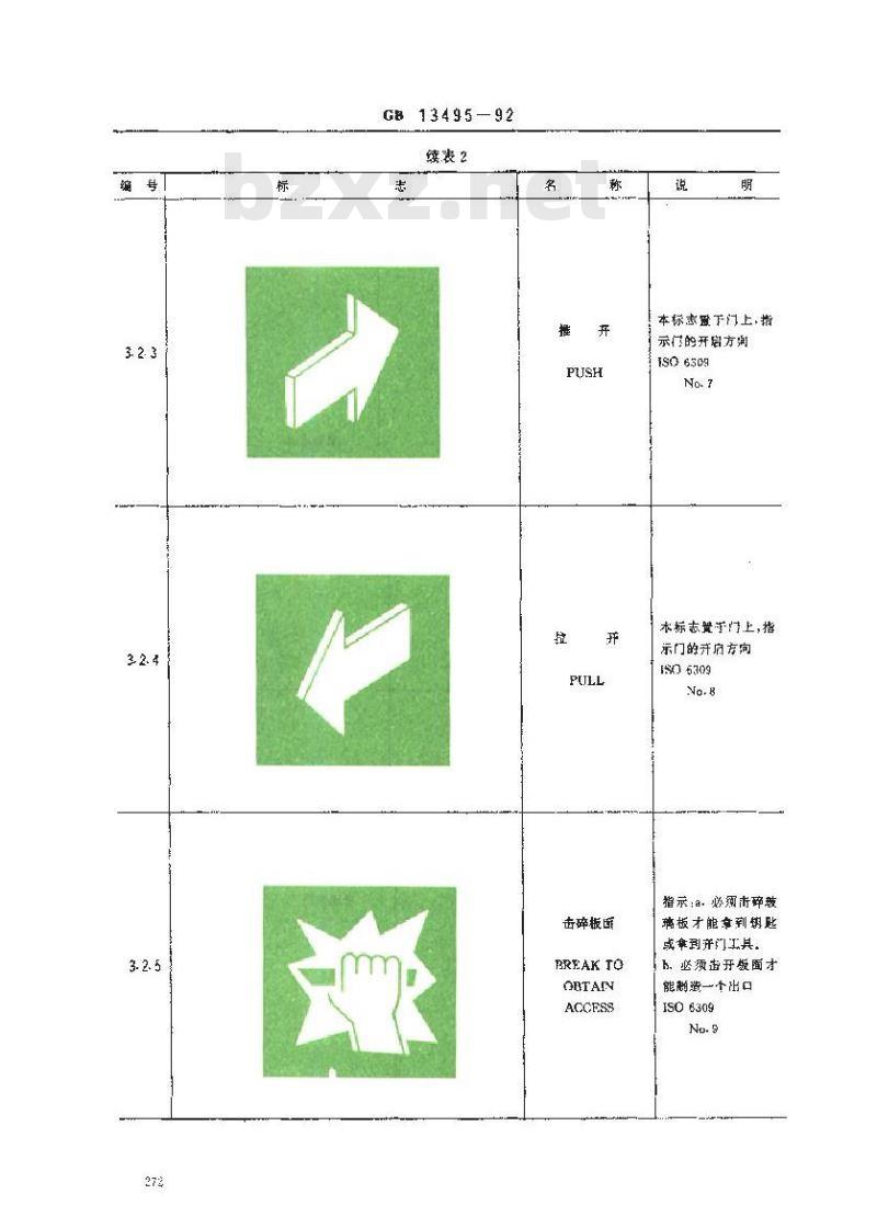 GB 13495-1992 消防安全标志