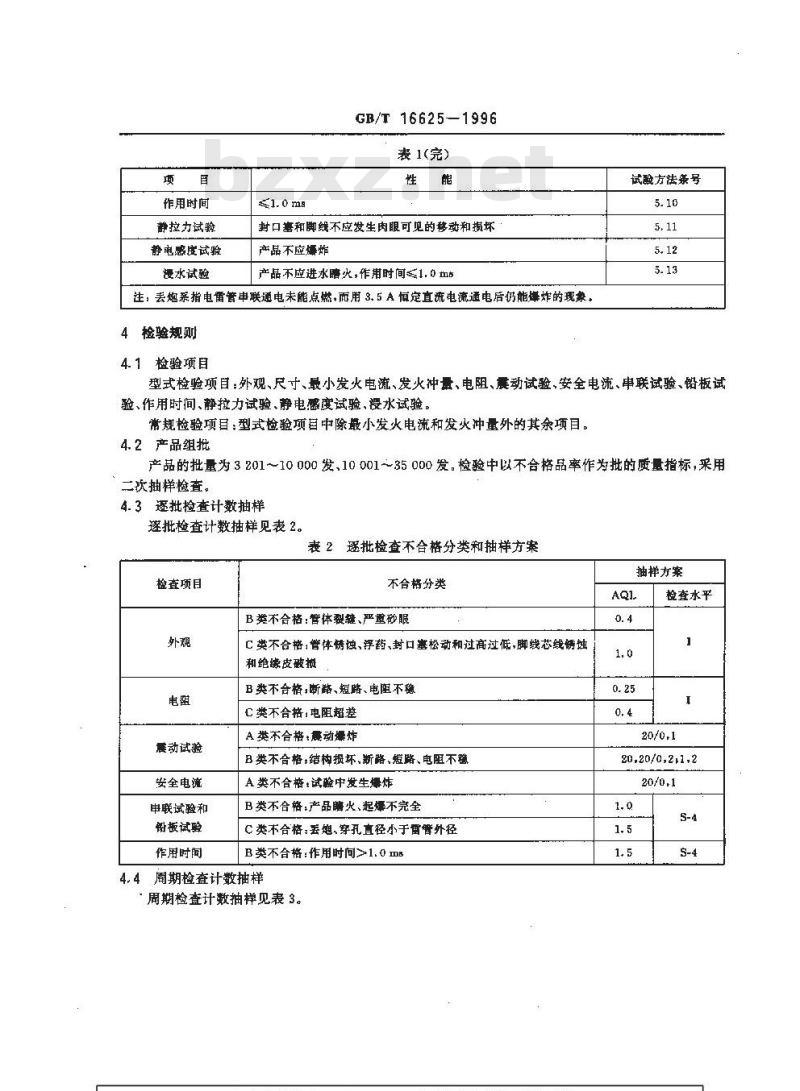 GB/T 16625-1996 地震勘探电雷管