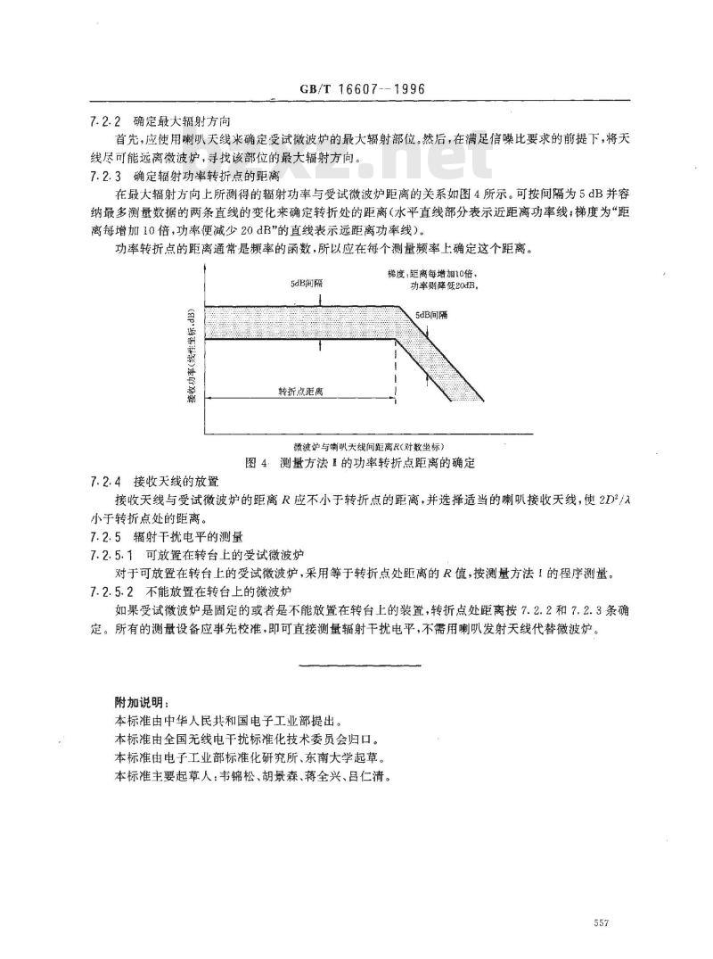 GB/T 16607-1996 微波炉在1GHz以上的辐射干扰测量方法