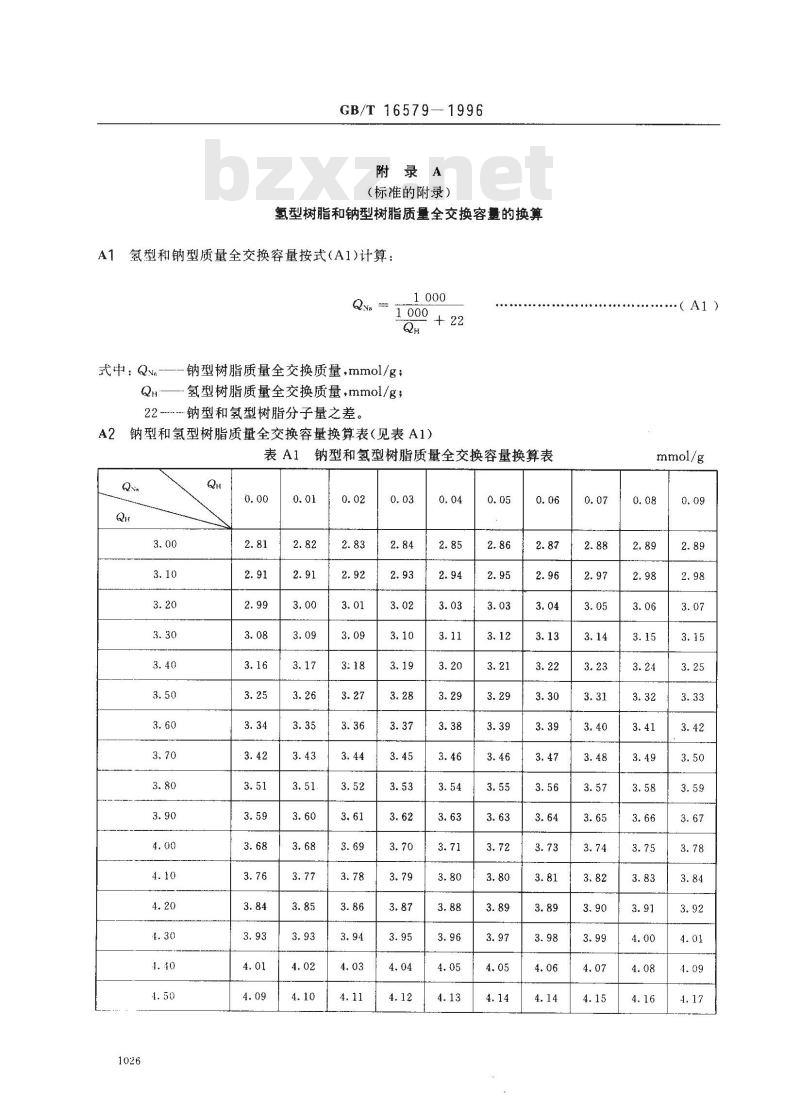 GB/T 16579-1996 D001大孔强酸性苯乙烯系阳离子交换树脂