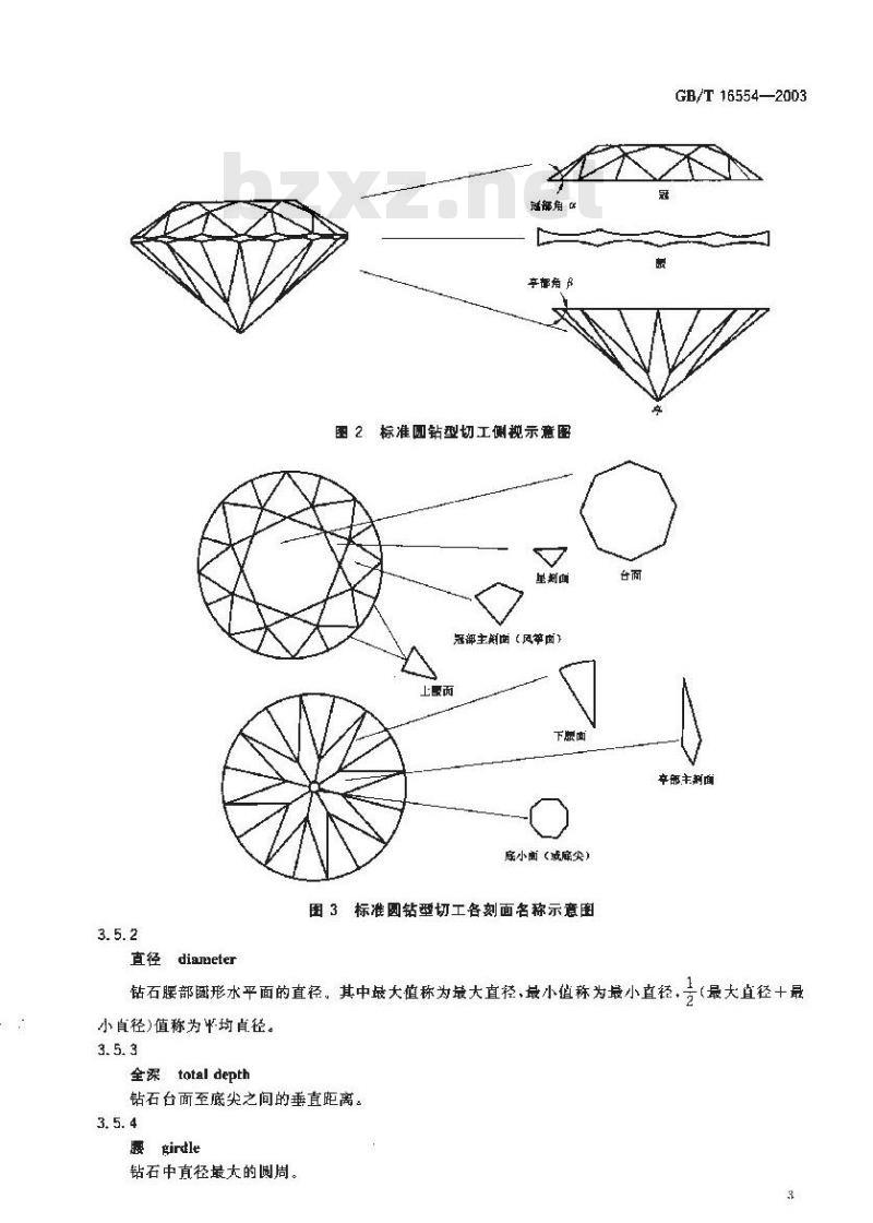 GB/T 16554-2003 钻石分级