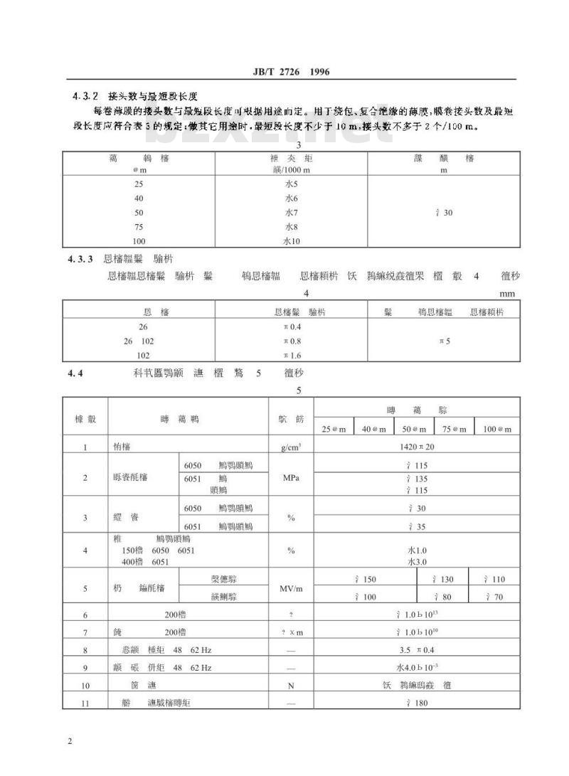 JB/T 2726-1996 聚酰亚胺薄膜